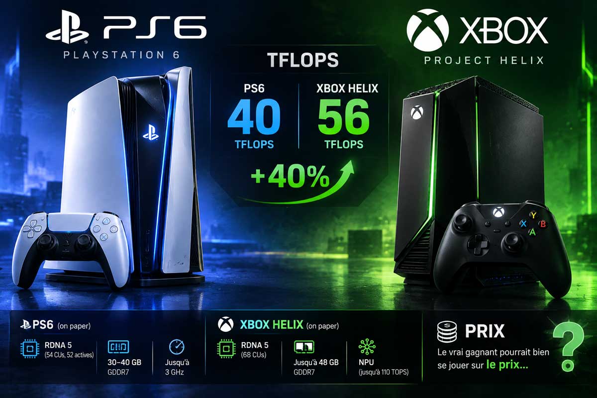Xbox Helix : 40 % de TFLOPS en plus que la PS 6, mais le prix pourrait faire pencher la balance